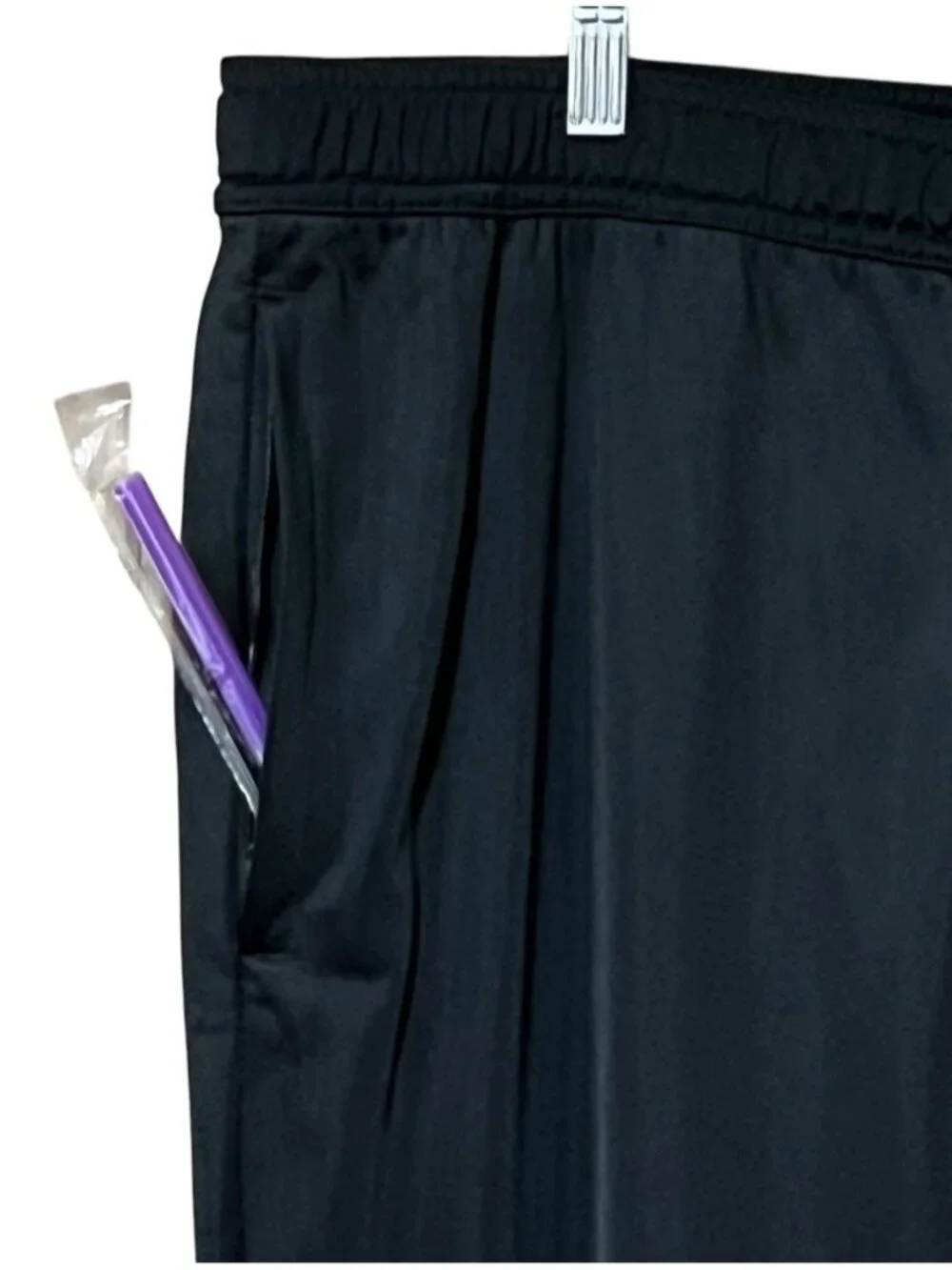 Adidas Men 2XL Black Tricot Track Pants NWT Zip Sporty Minimalist Streetwear